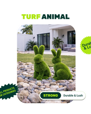 Artificial Grass Rabbit Decor – Indoor & Outdoor Turf Bunny Sculpture