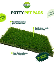 Dog Potty Artificial Grass Pad 20” × 25” – Reusable, Fast-Drain