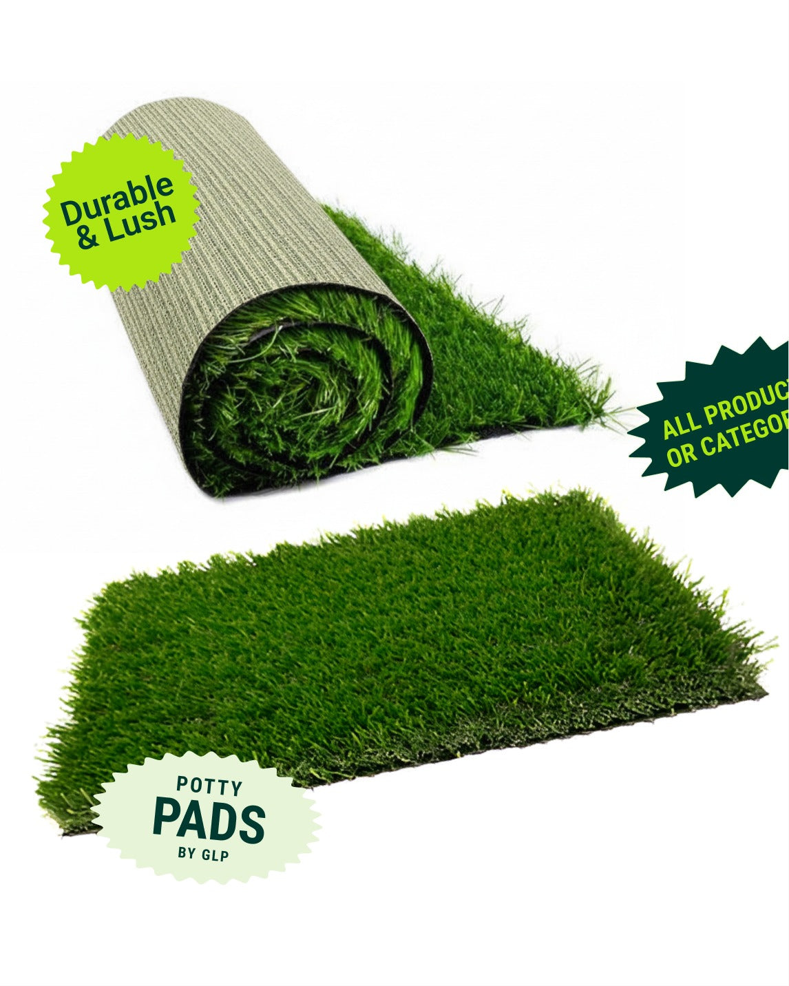 Dog Potty Artificial Grass Pad 20” × 25” – Reusable, Fast-Drain