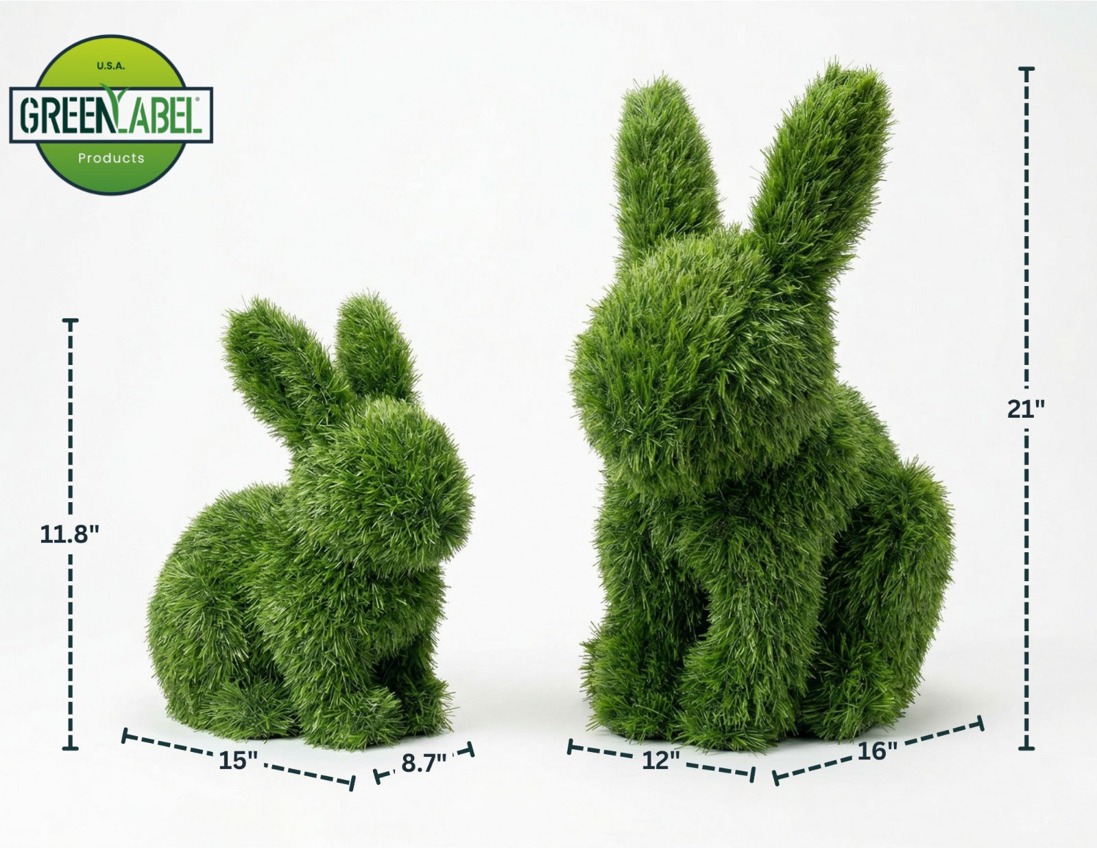 Artificial Grass Rabbit Decor – Indoor & Outdoor Turf Bunny Sculpture