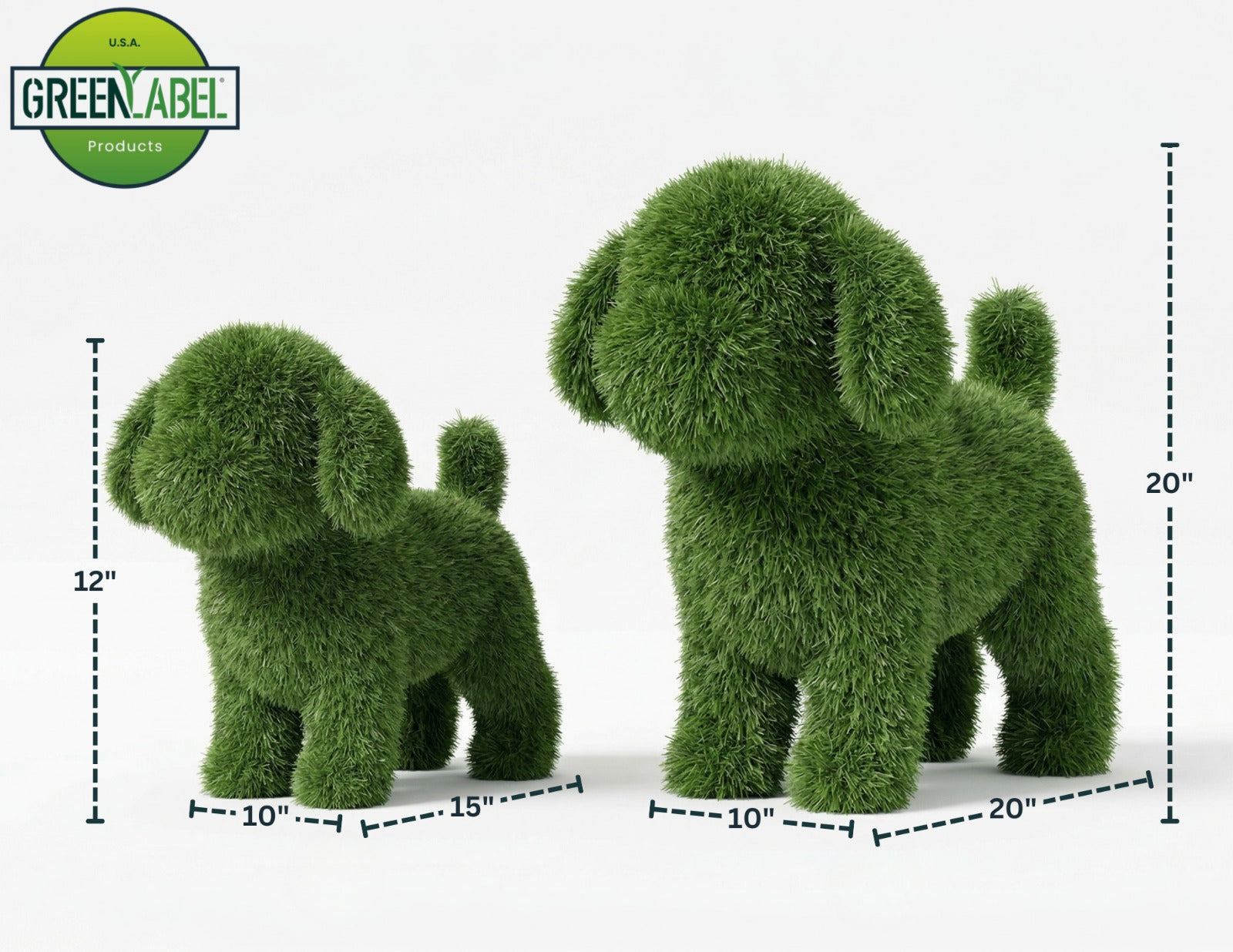 Artificial Grass Dog Decor – Indoor & Outdoor Turf Dog Sculpture